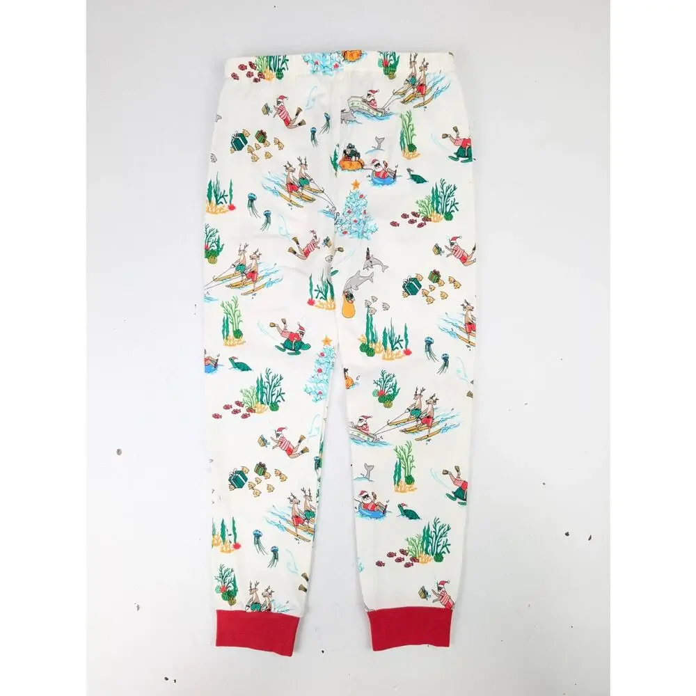 BedHead PJ's Youth 5T Ocean Life Santa Pajamas